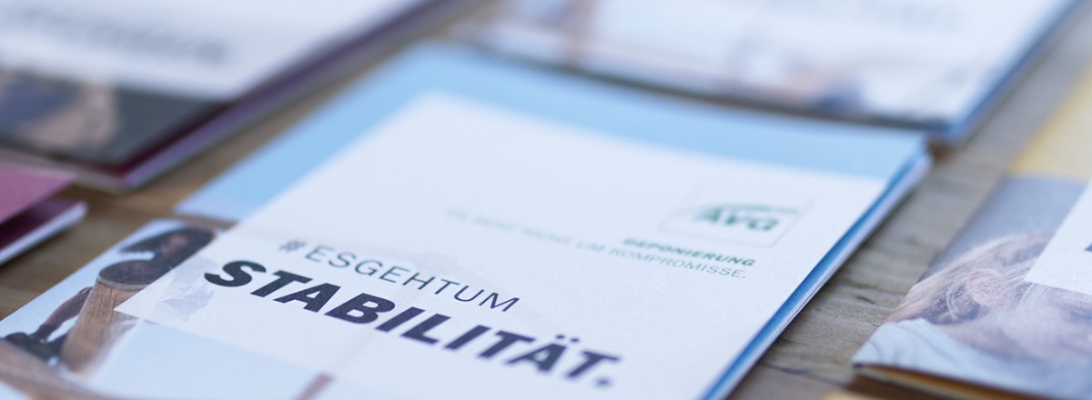 "Viermal kompetent"<br/>AVG Köln Anlagenbroschüren<br/>