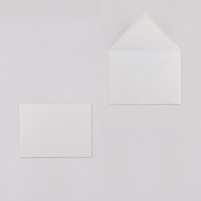 Conqueror Laid Hüllen mit Seidenfutter・gerippt・weiß/high white 