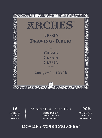 Arches® Dessin・fein gekörnt・creme 
