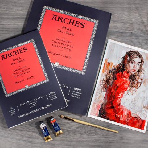 Arches® Öl・fein gekörnt・weiß 