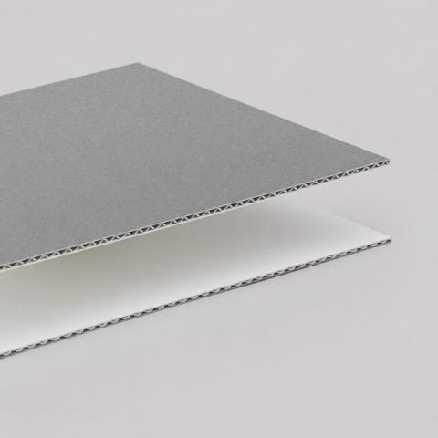 ARCHIVWELLPAPPE・matt・graublau/naturweiß 