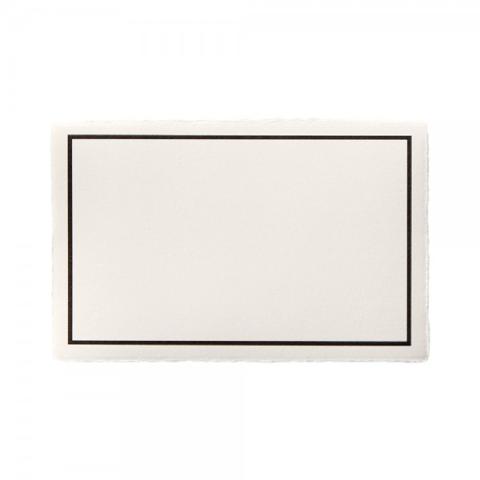 Bütten - handgerissen Trauer・matt・weiß 