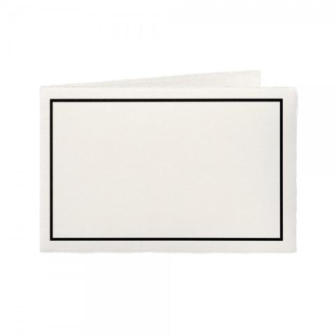 Bütten - handgerissen Trauer・matt・weiß 