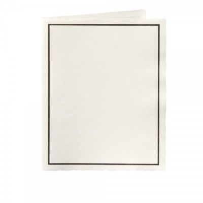 Bütten - handgerissen Trauer・matt・weiß 