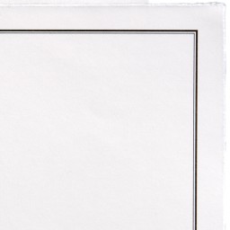 Bütten - handgerissen Trauer・matt・weiß 