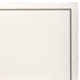 Bütten - handgerissen Trauer・matt・weiß 