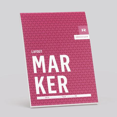 Römerturm Marker "Classic Line"・glatt・hellweiß 