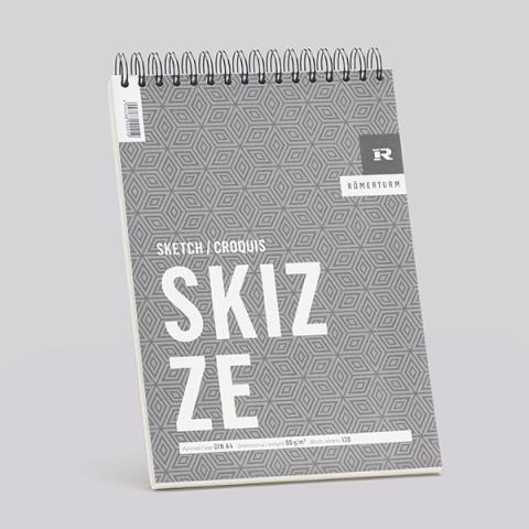 Römerturm Skizze "Classic Line"・leicht rau・naturweiß 