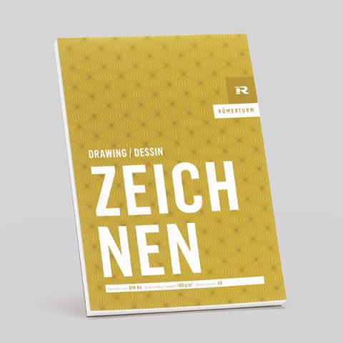 Römerturm Zeichnen "Classic Line"・leicht rau・hellweiß 