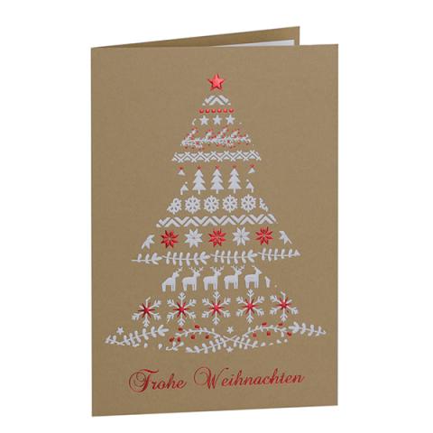 Weihnachtskarte "Weihnachtsbaum Motive" 