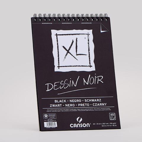 XL® Dessin Noir・leicht gekörnt・schwarz 