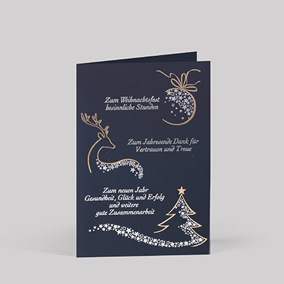 Weihnachtskarte 17037, Einleger und passende Hülle 
