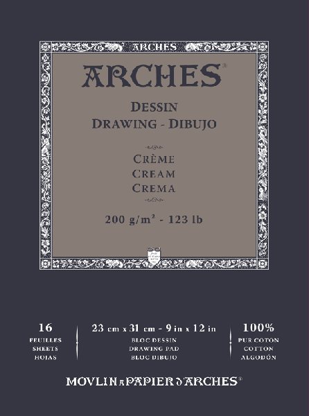 Arches® Dessin・fein gekörnt・extraweiß 