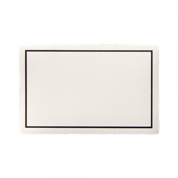 Bütten - handgerissen Trauer・matt・weiß 