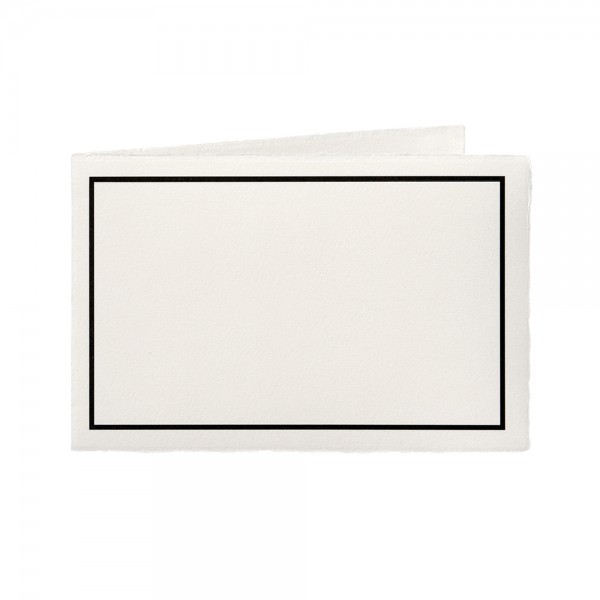 Bütten - handgerissen Trauer・matt・weiß 