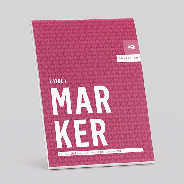 Römerturm Marker "Classic Line"・glatt・hellweiß 